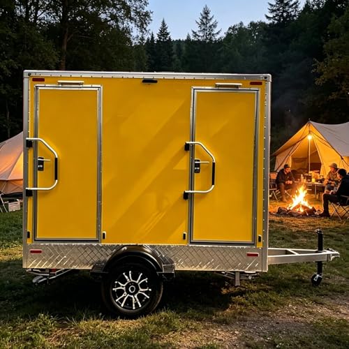Portable Restroom Solution for Construction Projects, Farms, Scenic Areas and Remote Locations, Mobile Toilet Cabin Featuring Easy Relocation, Lighting and User Friendly Layout