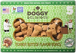 Doggy Delirious Peanut Butter Bones Dog Treats, 5Lbs