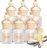 AROIC Ambientador Colgante para Auto, 6 Paquetes de Aroma Crema de Vainilla con Aceite Esencial | Larga Duración y Recargable, Difusor de Aromaterapia, Accesorios Interiores para Auto para Hombres y Mujeres 0.27 Fl Oz (Paquete de 6) 2