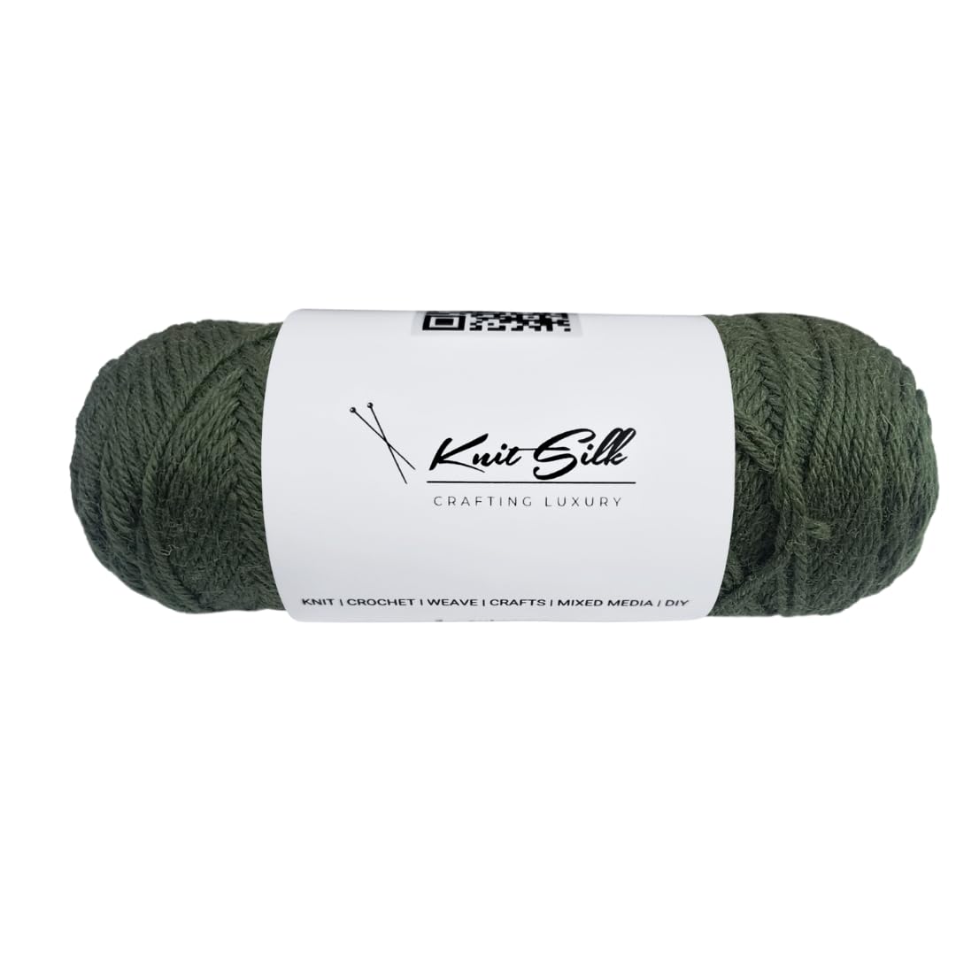 Knitsilk 100% Merino Wool Yarn | 200+ Yards| 100gx2 Count |200 Grams |Handcrafted Material for Knitting, Crocheting & Weaving| Pack of 2