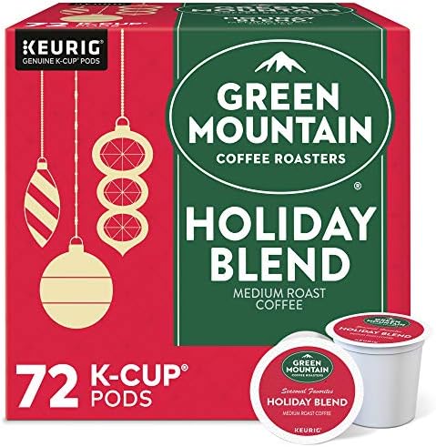 Green Mountain Coffee Roasters Holiday Blend, Single-Serve Keurig K-Cup Pods, Medium Roast Coffee, 12 count (Pack of 6)
