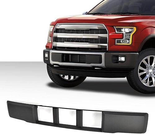 CHEDA Rejilla inferior de parachoques delantero, compatible con Ford F150 2015-2017, panel de moldura de parrilla negra FL3Z-17E810-CA