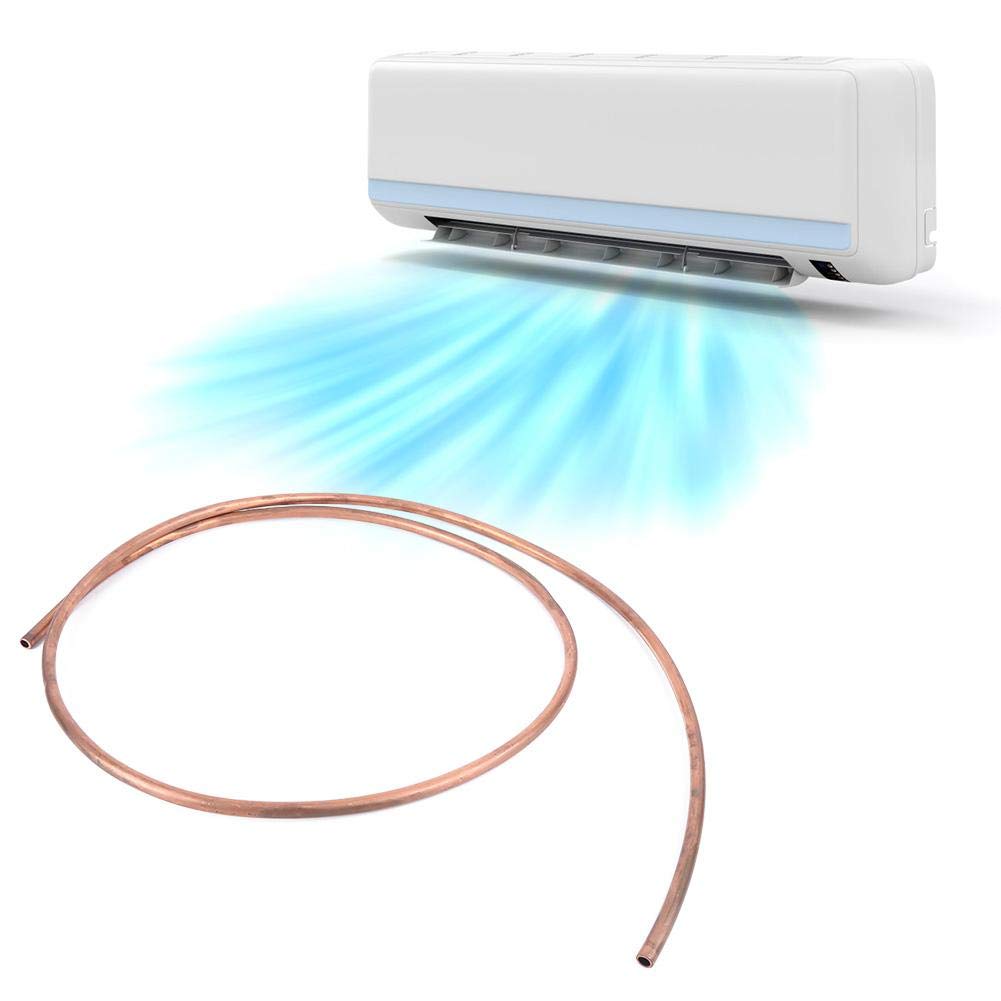 Tubo de cobre suave de 2M Tubo de cobre Tubo de bobina suave OD 10 mm ID 8 mm C1100 T2 para refrigerador de aire acondicionado