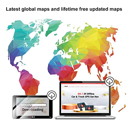 Xgody Gps Navigation For Car 2.5D Screen 7 Inch 2023 Maps Car Gps For Car Truck Gps Commercial Drivers Semi Trucker Navigation System 8Gb 256M With Voice Guidance Free Lifetime Map Updates #TOP3
