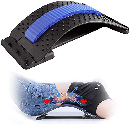 Dispositivo de estiramiento de la espalda, masajeador de espalda para cama y silla y coche,Camilla de apoyo lumbar de varios niveles espinal, alivio del dolor muscular inferior y superior Cover