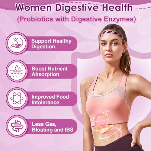 NATURE TARGET Probiotics for Women, 100 Billion CFUs Probiotic with Digestive Enzymes & Prebiotics, Vaginal Probiotics with Cranberry for Urinary Tract Health, pH Balance, 180 Veggie Capsules - Thumbnail 3