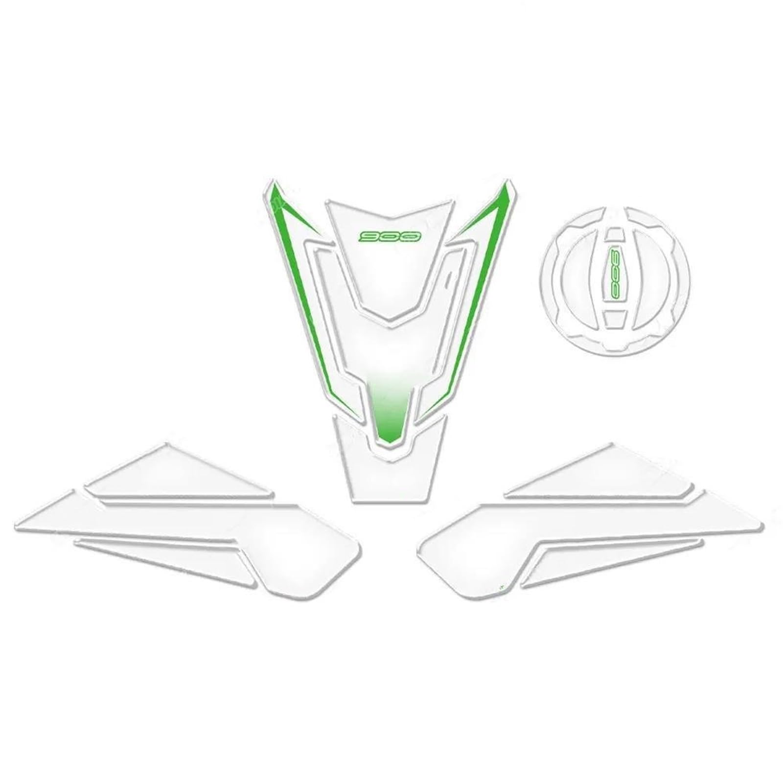 Ysdsls Color6 Motorcycle Fuel Tank Pad Stickers Transparent Protection Decals For Kawasaki For Z900 For Z 900 2017-2025(Color6)