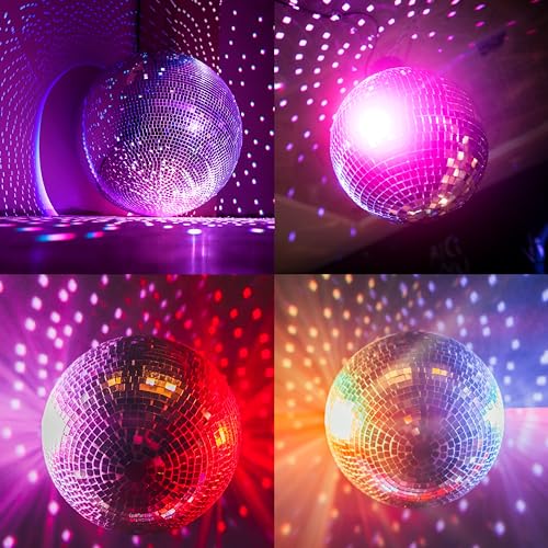 68 Pieces Mirror Disco Balls Bright Reflective Silver 70s Hanging Ornaments for Holiday Christmas Tree Wedding Party Dance and Music Festivals New Year Eve Cake Decoration (1.2\",2\",3.2\",4\")