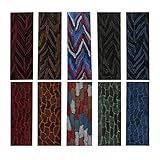 Damastmuster G10 Griffrohlinge - Hochfeste, Isolierende Fiberglas-Griffschalen, 1 Stück, Formstabil Und Feuchtigkeitsbeständig For Die Individuelle Griffherstellung(Green B,130x40x8mm)