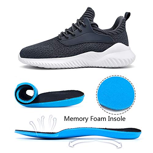 Image of Akk Womens Walking Shoes - Slip On Tennis Running Shoes Memory Foam Lightweight Work Sneakers for Indoor Outdoor Gym