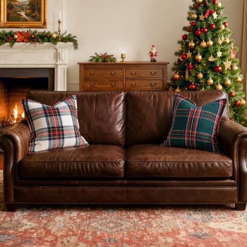 Christmas Plaid Pillow Covers 18x18 - image 4