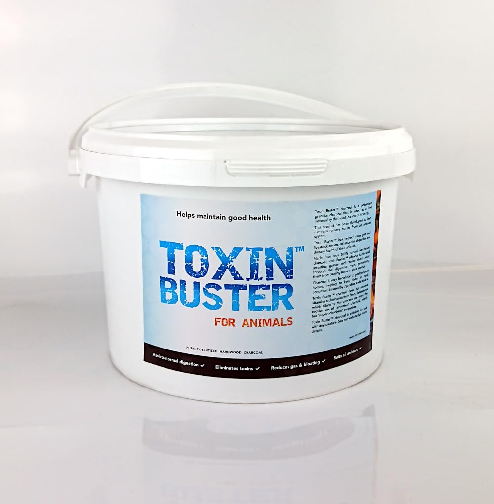 Toxin Buster Non-Activated Hardwood Charcoal Digestive Supplement for Pets, Equines, Poultry, Livestock, Camelids, Small Mammals and Birds. (7.8kg)