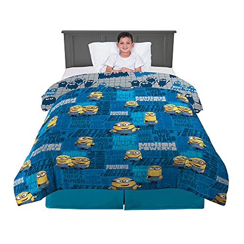 Franco Minions The Rise of Gru, Kinder-Bettwäsche, weiche Mikrofaser