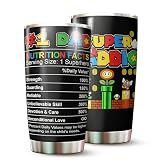 WOOKOO Dad Tumbler - Father Mug - Daddy Cup - Gift for Dads from Daughter, Son - Perfect for Fathers Day, Birthday, Christmas