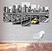 PMSM Impression sur Toile - 5 Parties - 150X80 cm - Taxi New-yorkais - Plusieurs Éléments - Prete A Suspendre - Encadrée - Tableaux pour La Mur - Motif Moderne