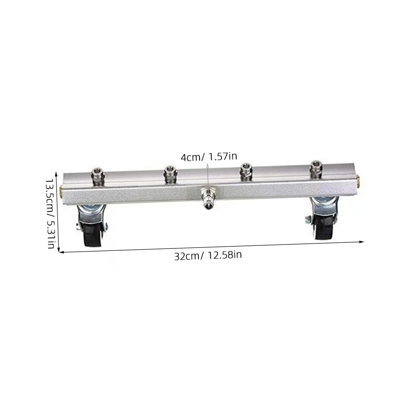 Ciieeo 2 Pezzi Spazzola per Pulizia Auto sotto Chassis Alta Pressione, Acciaio Inossidabile e Ottone, Accessorio per Lavaggio Senza Dover Scendere dal Veicolo