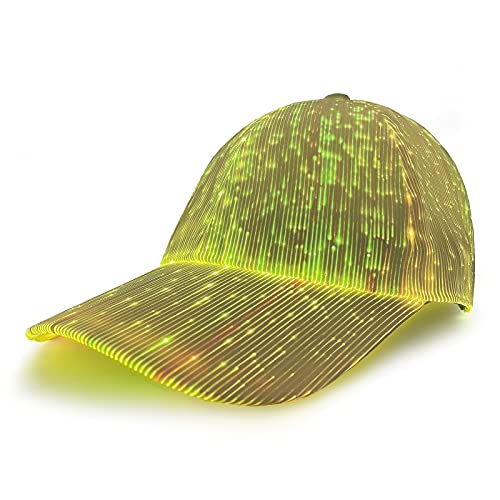 Roiciao Light Up Hat Led Cap EDM Rave Birthday Glowing Hats for Women Led Hats for Men Cools Style Led Flashing Cap Glow in The Dark Baseball Hats with 7 Colors Adjustable Halloween Decorations