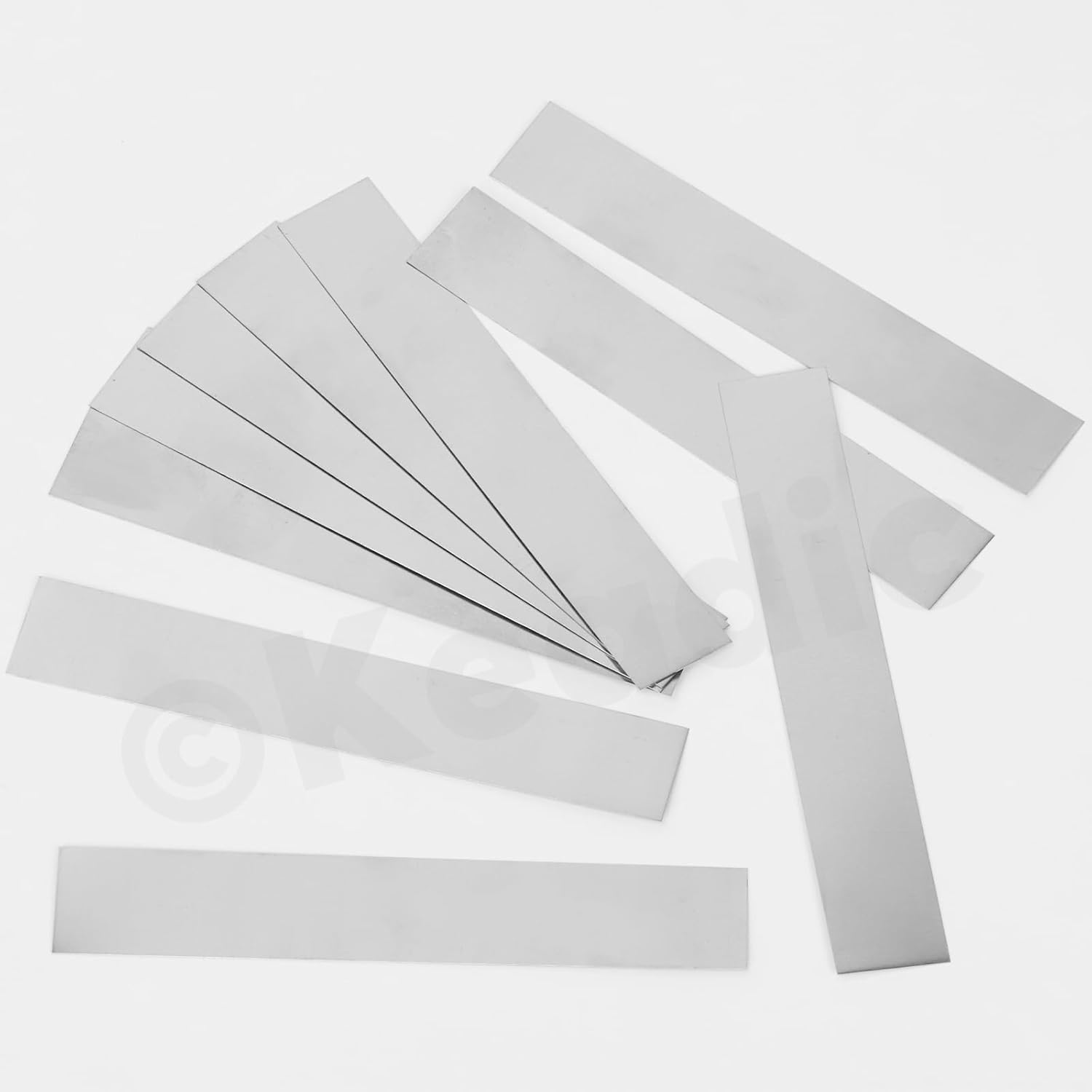 Keadic 10Pcs Shim Stock Assortment, Stainless Steel Strips Metal Shim Stock Metal Shims, Thickness, 0.0007", 1" Width x 6" Length