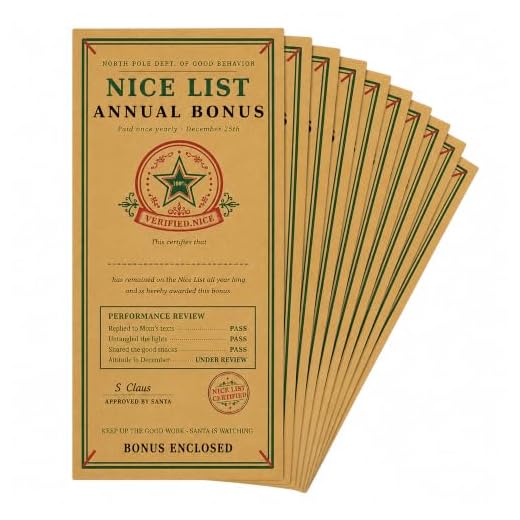 Pack 10 Gift card Holder Money cards for cash gift christmas - Nice List Annual Bonus Cash Envelope - Christmas money cards gifts 2026 for kids Family Cowoker Friend - for cash gift - Gift Card