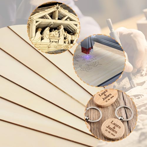 8-Pack Holz Handwerk Gravurmaterialien 3mm Sperrholz Blätter, sperrholz 30×30 CM Basswood, sperrholzplatte 3mm, holzplatten zum basteln, sperrholzplatten