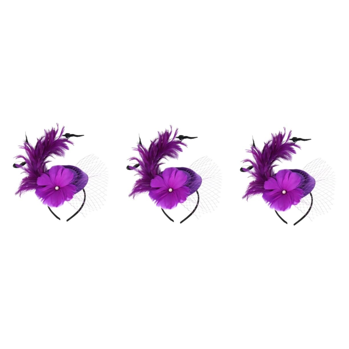 SHERCHPRY 1 sombrero de niña de flores para boda, novia, mini sombrero de copa para mujer, mini sombrero con clip para el cabello