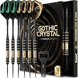 IgnatGames Steel Tip Dart Set - Brass Barrels with Tempered Steel Points, Aluminum Shafts, 16 GlideXPro Flights (Standard No. 2 + Slim), Accessories, Giftable Case