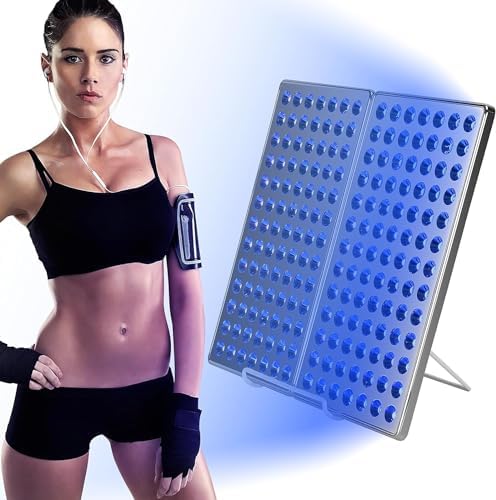 Cozion Lámpara de Bronceado, 24W Solarium para el Hogar, Lámpara Bronceadora Facial Portátil para Cuerpo y Cara, Autobronceador con 182 LED y Soporte Ajustable