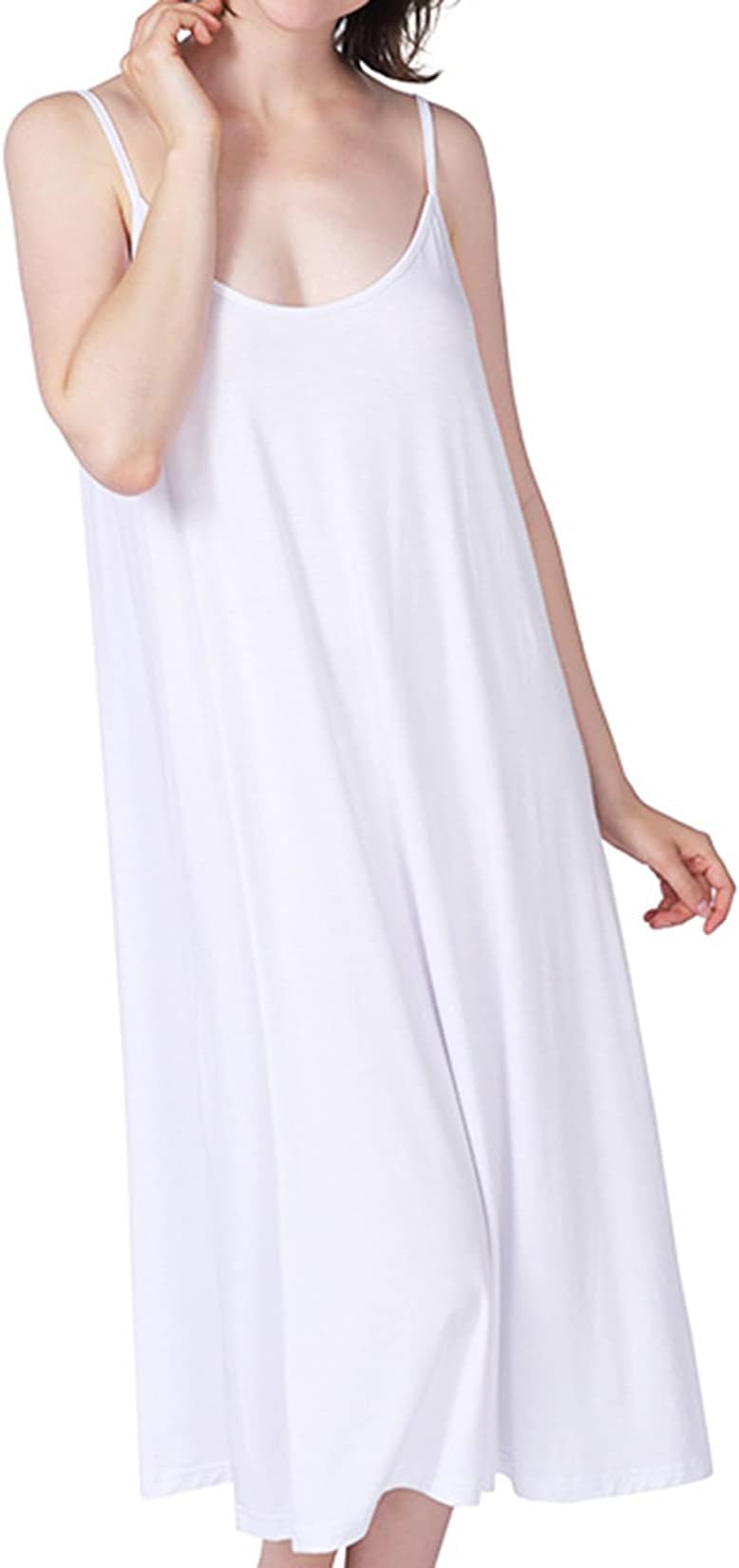 Lu's ChicWomen's Nightgown Cami Cotton Sleepwear Plus Size Sleeveless Loungewear