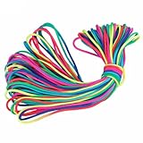 パラコード 虹色 七色 テントロープ 4mm 30m 7芯 耐荷重 250kg おしゃれ かわいい ガイ ロープ ひも テント キャンプロープ カラフルなナイロンロープおもちゃ 用固定用紐 アウトドア ペットの首輪 クラフト (レインボー, 31×4cm)