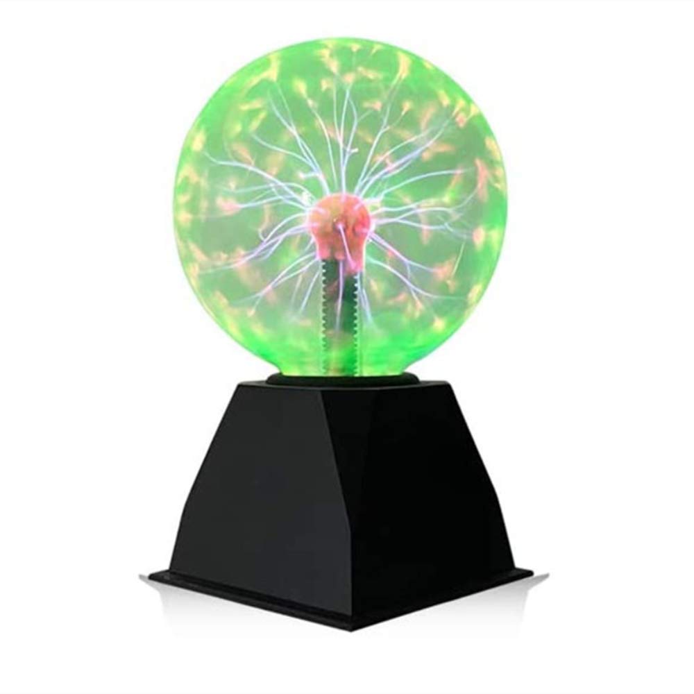 Goeco Plasma Ball Light, Touching Sensitive Ion Sphere Lamp 5 inches, Magic Night Lights for Decor/Bedroom/Party, USB/Battery Powered, Green light