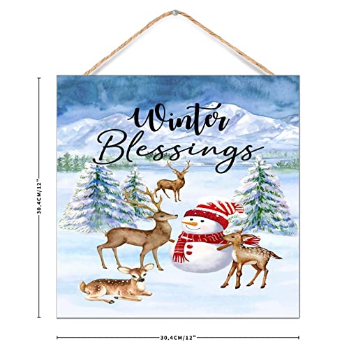 Cadeau de saison de vœux original : plaque décorative en bois rétro - 4