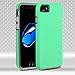 Asmyna Fusion Protector Cover for iPhone 7 - Teal Green Dots Textured/Transparent Clear