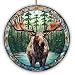 Velyra Christmas Ornament 2025 – Moose Stained Glass Wildlife Ceramic Ornament, Decoration for Nature Lovers, Hunters, and Cabin Décor – Elk & Moose Art Keepsake Gift for Outdoorsmen