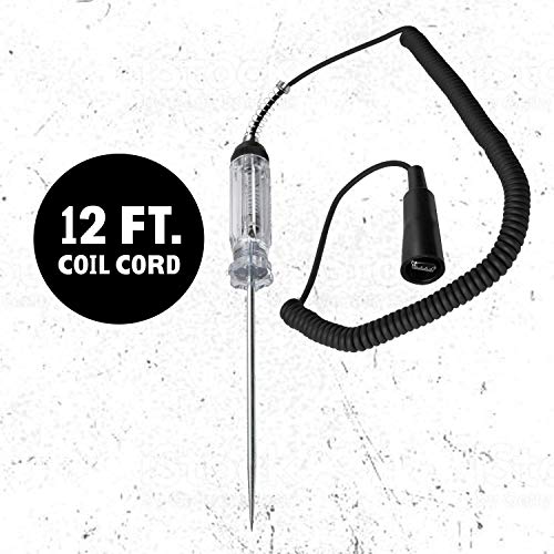 Katzco Circuit Continuity Tester - 6-12 Volt With 12 Foot Lead And Light Indicator For Fuse Testing, Light Sockets, Short Circuits, Wires, Electricians, Mechanics, Homeowners And Car Batteries #TOP2