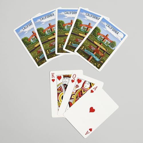 Baraja de cartas Poker California Signpost Orchard 52 piezas miniatura 7