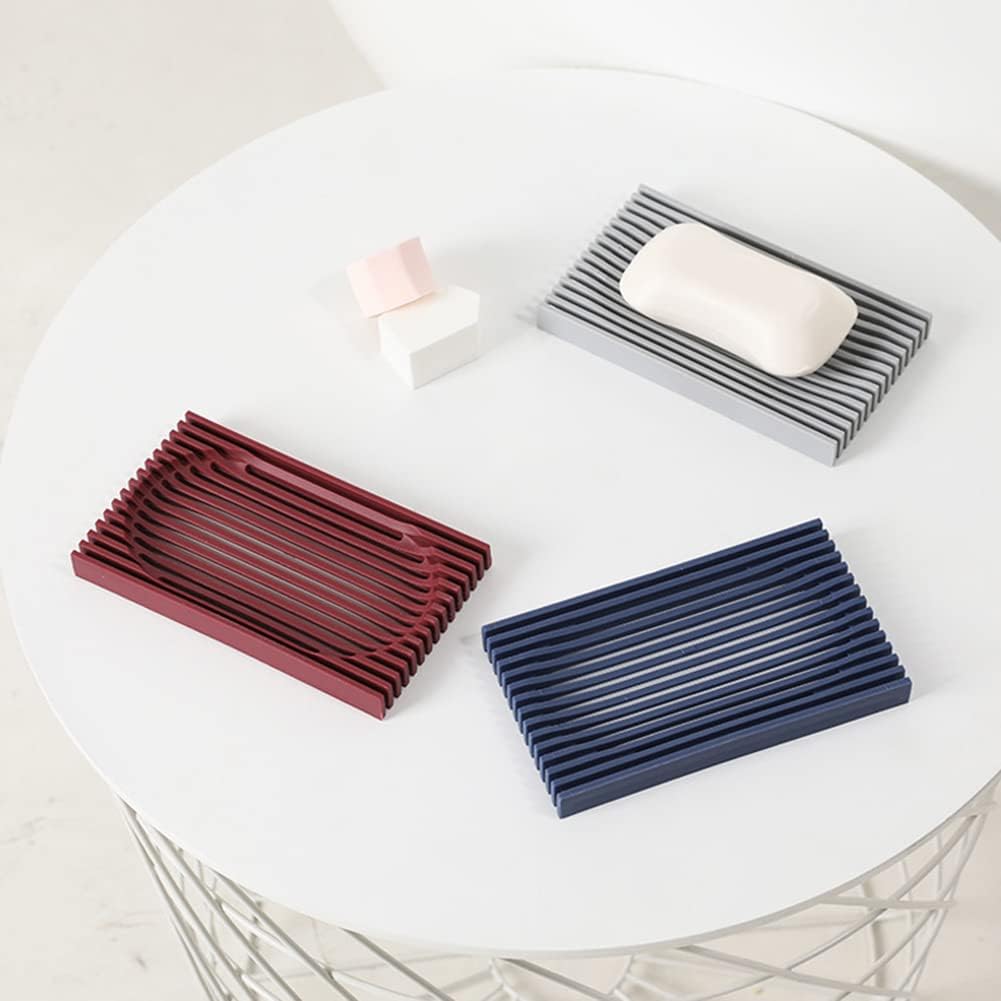 Soap Tray Dish Soap Case Holder Silicone Non Slip Drain Soap Saver Storage Sponge Holder Box for Bathroom Shower Kitchen Counter Sink Organizer Creative image 5