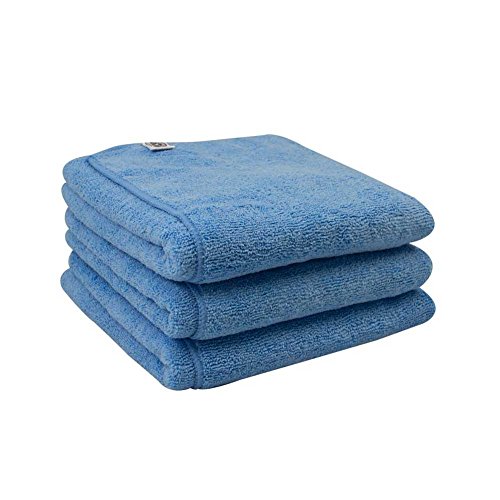 Chemical Guys MIC36303 Workhorse XL Blue Professional Grade Microfiber Towel, Windows (24 in. x 16 in.) (Pack of 3)