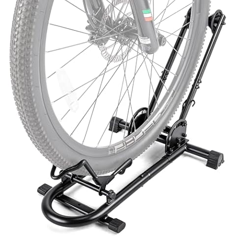 KONG MING CAR Indoor Bike Floor Stand - Bike Stand Rack for Garage/Home - Bike Storage Bicycle Parking Rack Fit 26”-29” Mountain Road Bikes Cover