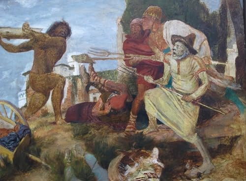 Cuadro decorativo Orlando Furioso Arnold Bocklin, lienzo de pintura para sala de estar 60x90