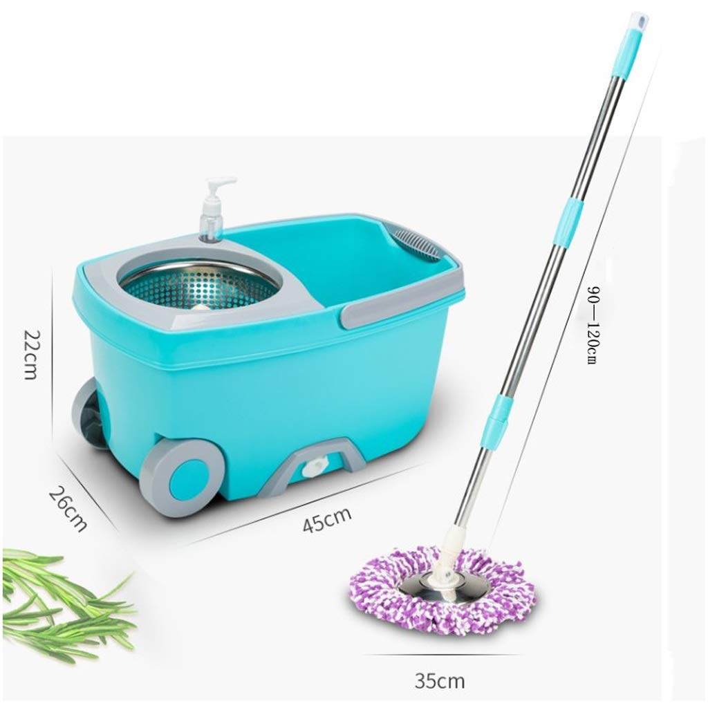Cabezal Giratorio 360, Cabezal Giratorio de Microfibra para fregona de Suelo para ama de Llaves, fregona para Limpieza de Suelos del hogar Vision