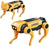 4WD Transformable Robotic Dog Kit - Remote Control STEM Toy with Interchangeable Cat & Dog Heads | Solar Powered Operated Building Kit for Kids Ages 7-12