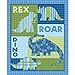 Produktbild Dino Roars Flanell, Dinosaurier-Motiv, Stoff, 90 cm x 110 cm