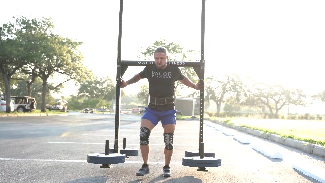 Valor Fitness BD-21 Yoke Rack Strongman Equipment J Hooks Squat Rack and Bench Press Pull Up Bar Optional Safety Spotter… - Image 8