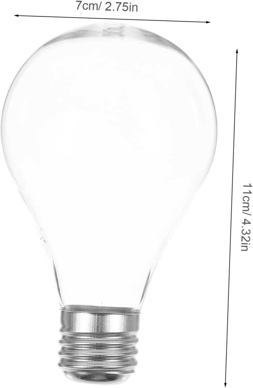 Cabilock 12pcs Edison Bulb Jar Fillable Light Bulb Candy Holder for Decor Party Favors