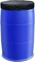 Pemaly 55 Gallon Drum Cover - Waterproof UV Resistant Windproof Stretchable Lid for Rain Barrels Trash Cans 25.59"