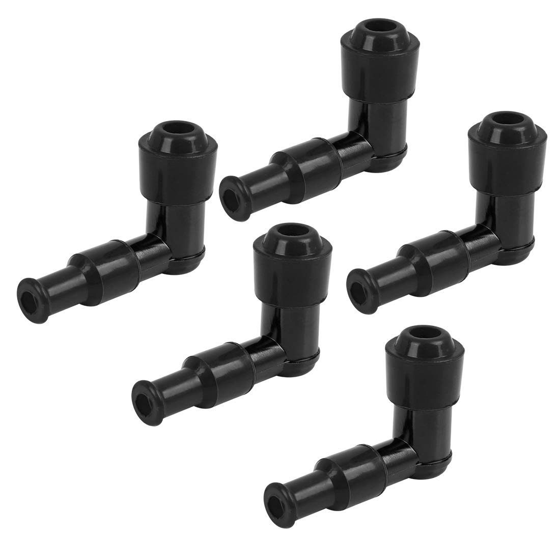X AUTOHAUX Spark Plug Cap Black Waterproof for Dirt Bike Motorcycle ATV 5pcs