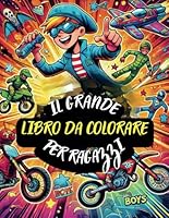 Il grande libro da colorare per ragazzi: 50 pagine da colorare per bambini dai 4 agli 8 anni (Italian Edition) B0F5MLR3PJ Book Cover