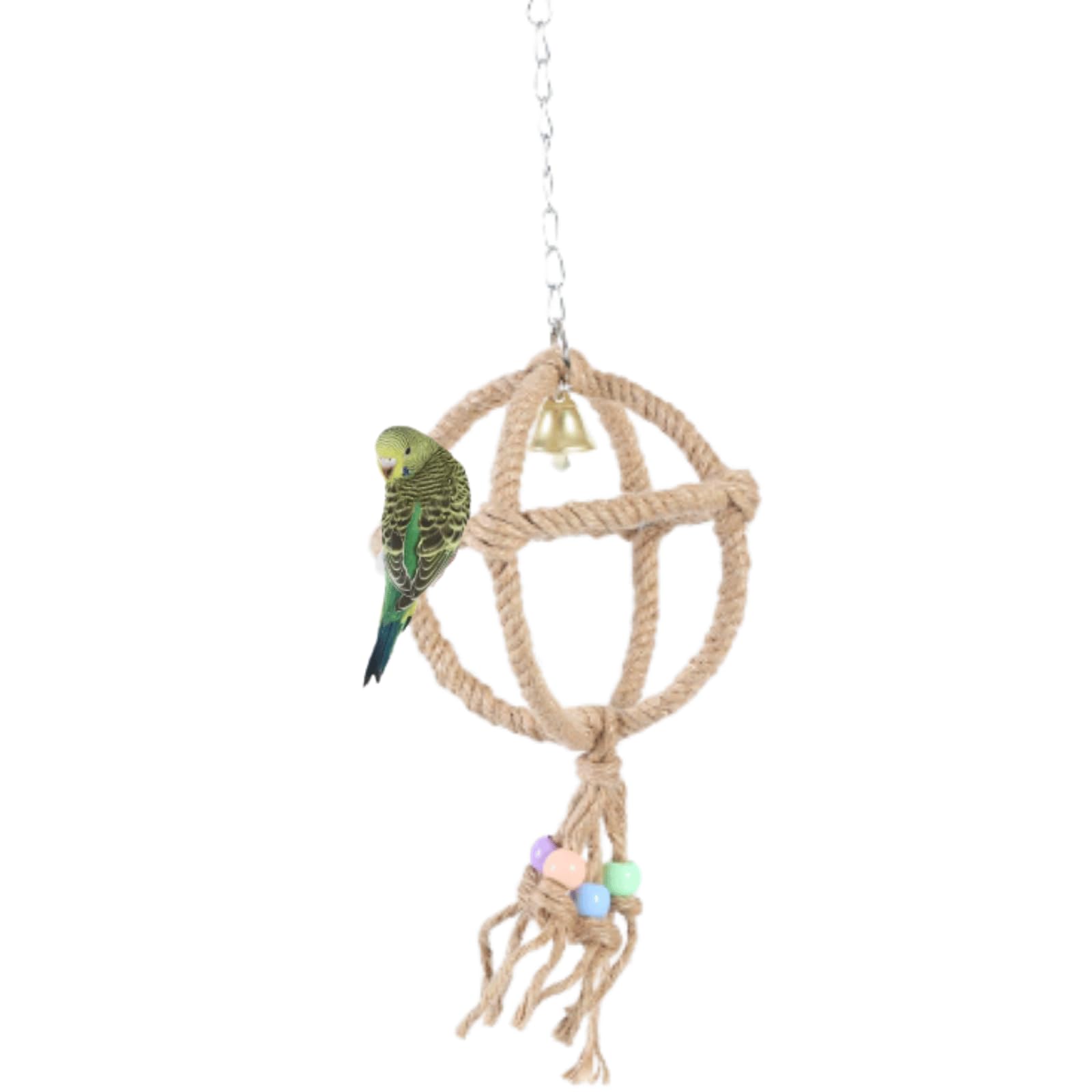 Colorful Bird Swing Perch Stand Cotton Rope Toy for Parrot Budgie Parakeet Cockatiel Conure Lovebird Finch Canary Cage Accessories (Original)