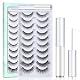Künstliche Wimpern von SISILILY mit Wimpernkleber, 10 Paar