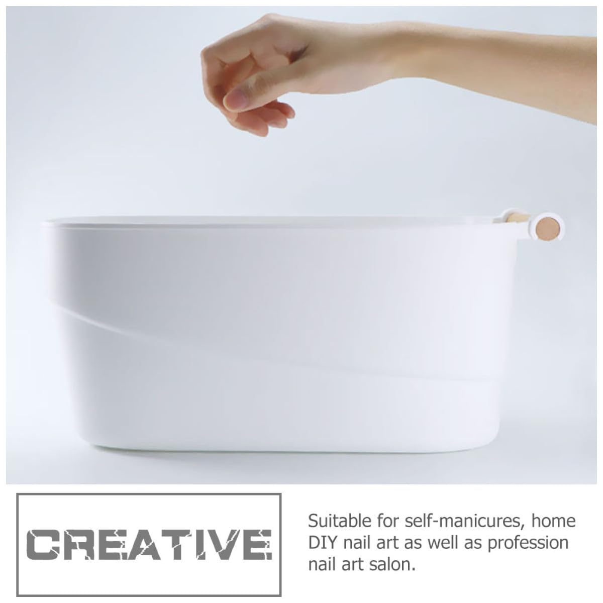 Hemobllo Ciotola per Ammollo Mani Manicure in PP Resistente Design Semplice e Pratico per Rimozione Unghie Artificiali e Trattamenti Nutrienti Uso Professionale e Domestico